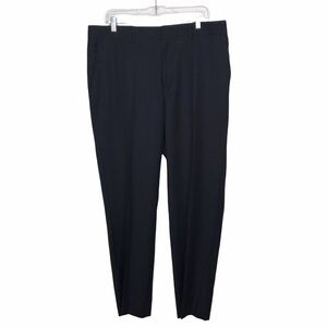 Rockin Sartorial Black 100% Wool Pinstripe Pants